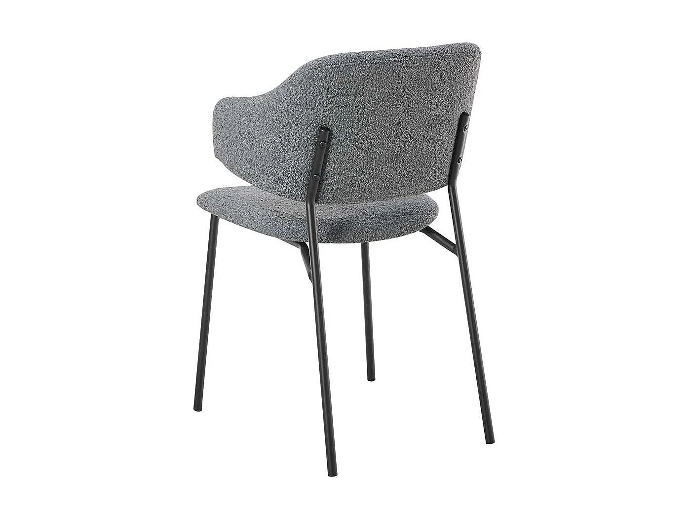 Esszimmerstuhl mit Armlehnen Boucle Stoff (2er Set)