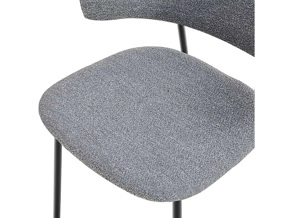 Esszimmerstuhl mit Armlehnen Boucle Stoff (2er Set)