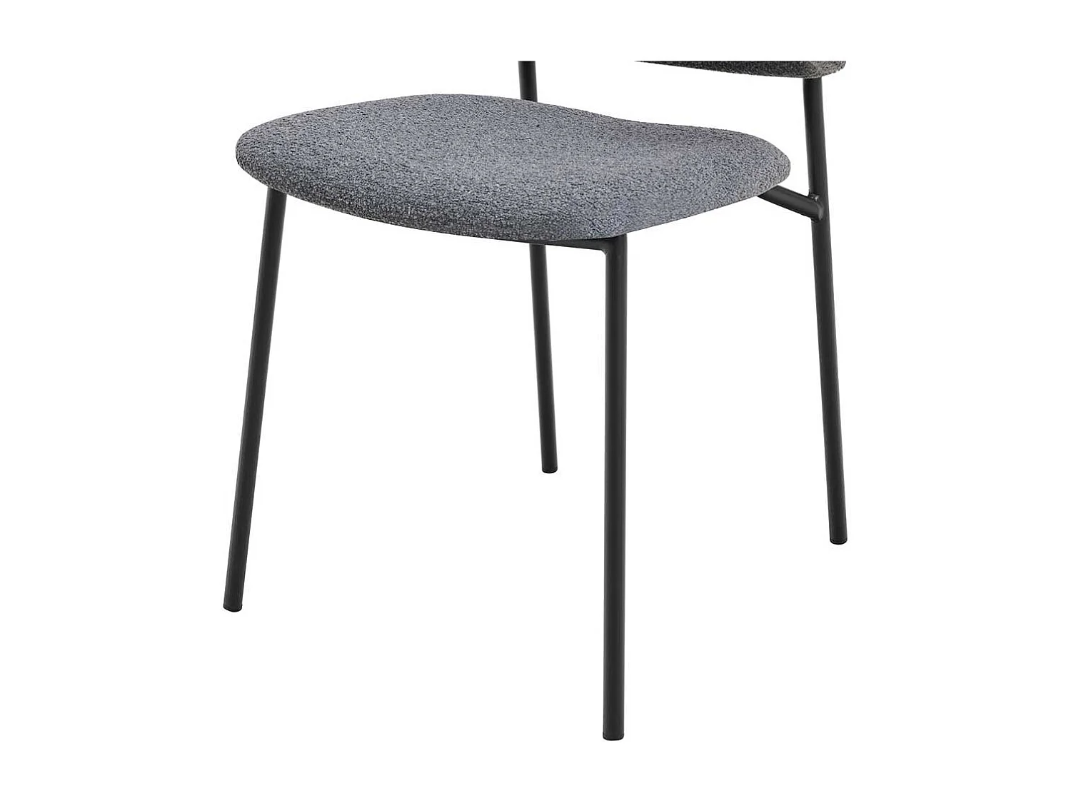 Esszimmerstuhl mit Armlehnen Boucle Stoff (2er Set)