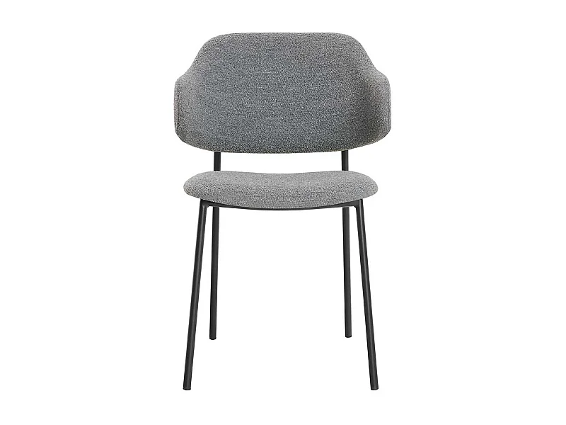 Esszimmerstuhl mit Armlehnen Boucle Stoff (2er Set)