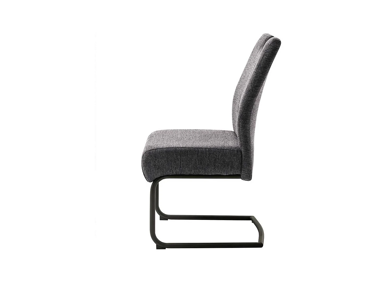 Freischwinger in Anthrazit und Schwarz Metallgestell (2er Set)