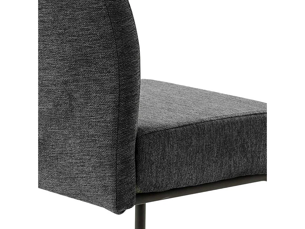 Freischwinger in Anthrazit und Schwarz Metallgestell (2er Set)