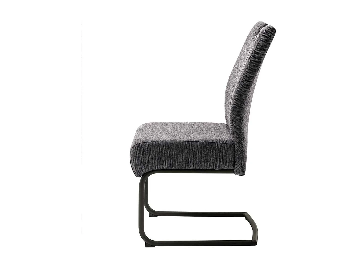 Freischwinger in Anthrazit und Schwarz Metallgestell (2er Set)