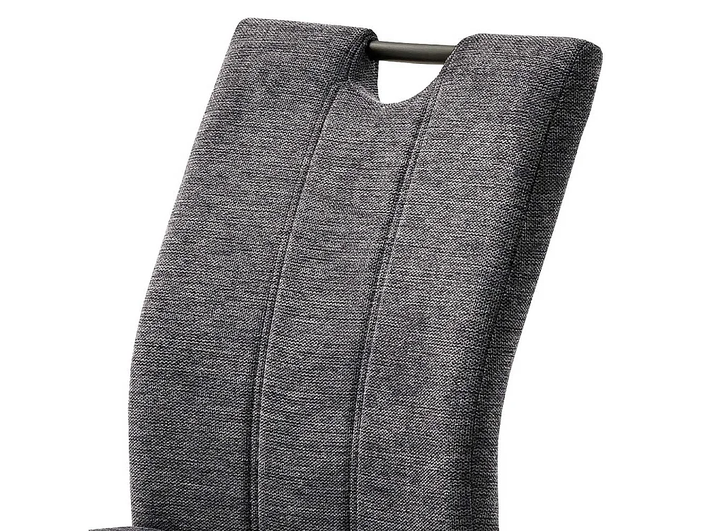 Freischwinger in Anthrazit und Schwarz Metallgestell (2er Set)