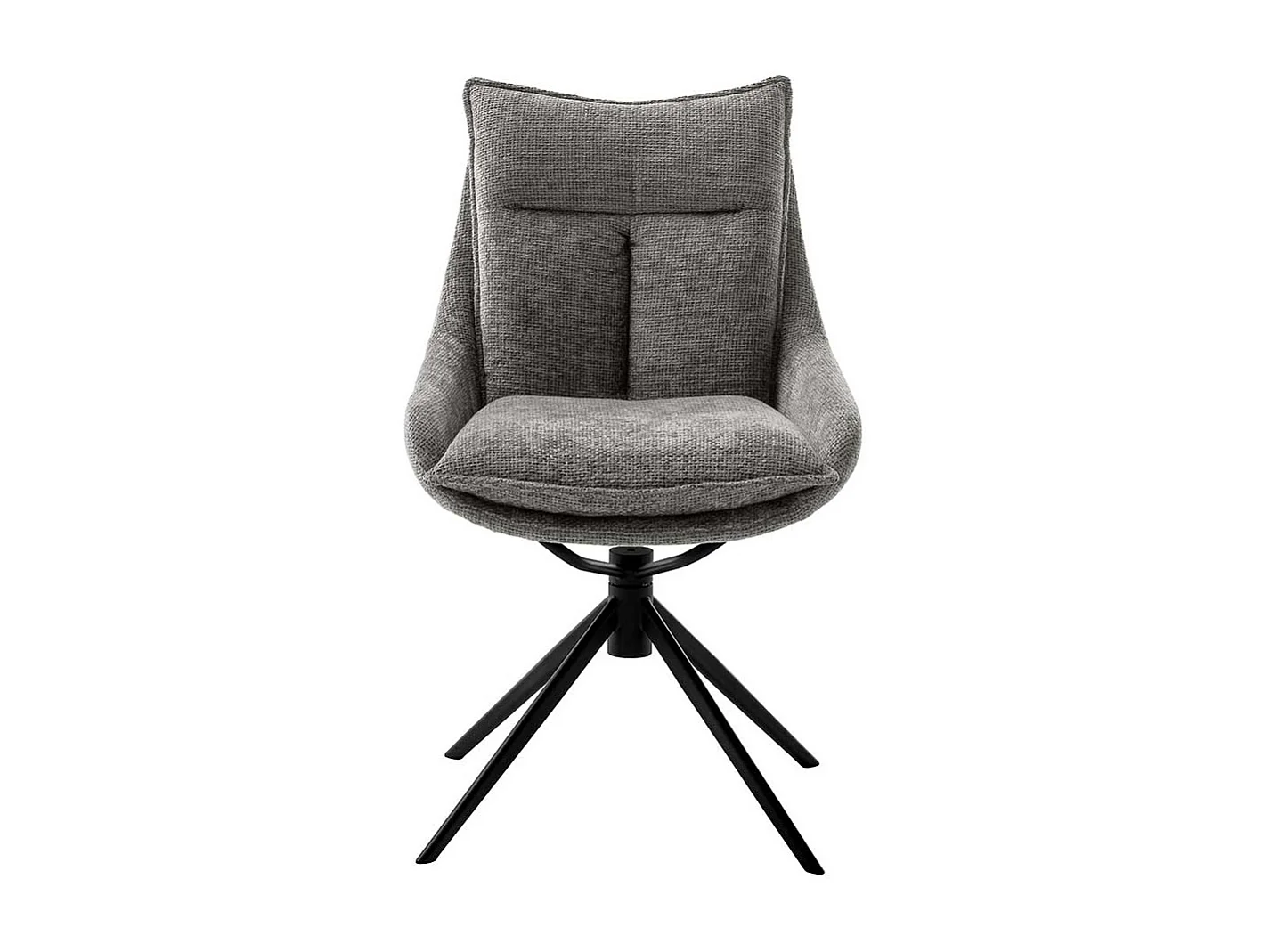 Esszimmerstuhl Anthrazit drehbar Strukturstoff (2er Set)