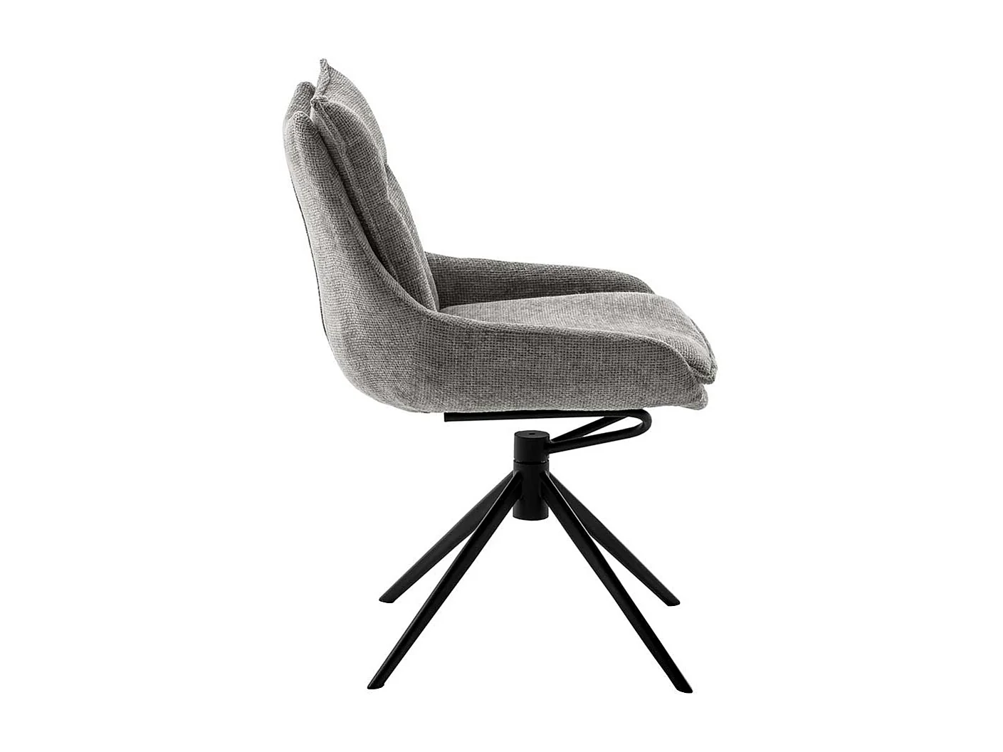 Esszimmerstuhl Anthrazit drehbar Strukturstoff (2er Set)