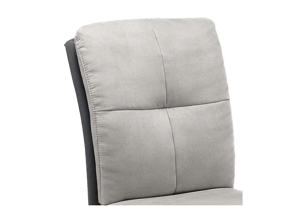 Esstischstühle in Hellgrau Microfaser (2er Set)