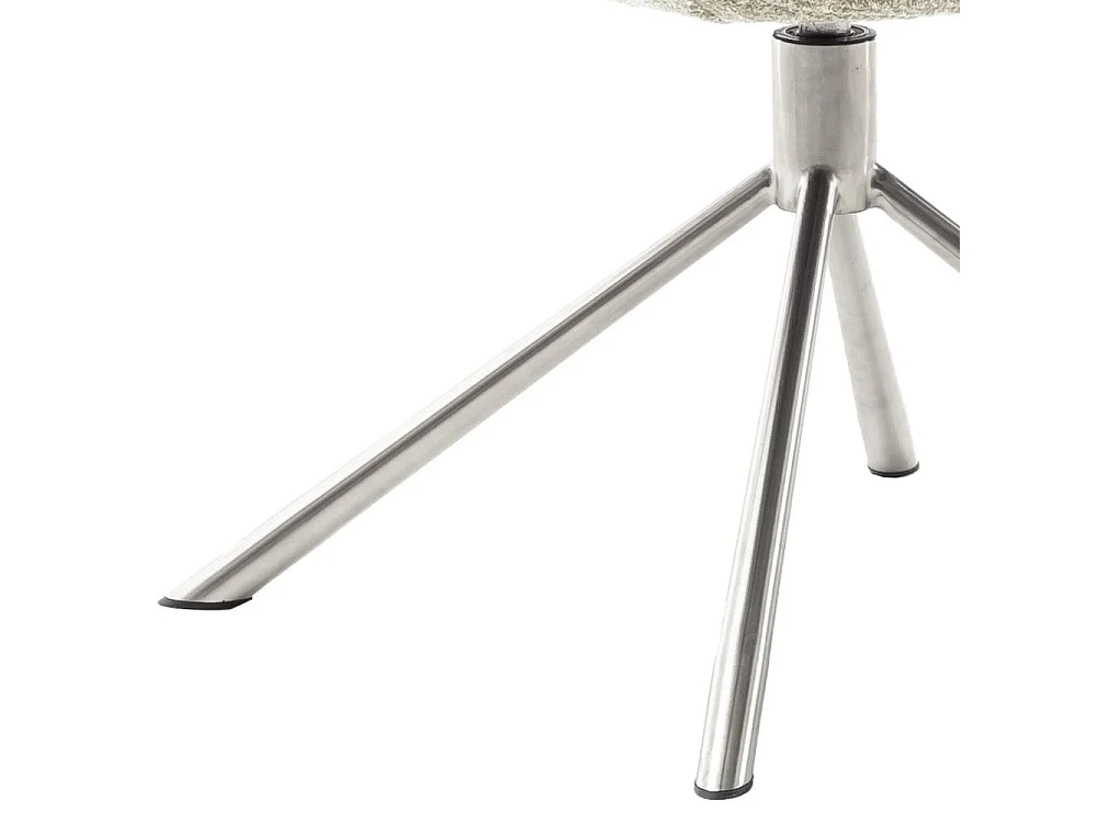 Esszimmerstuhl Wohnzimmerstuhl um 360 Grad drehbar in Cremeweiß (2er Set)