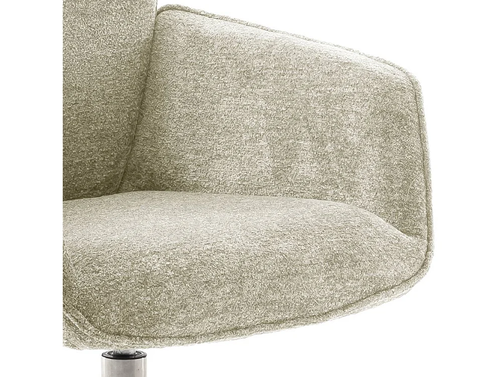 Esszimmerstuhl Wohnzimmerstuhl um 360 Grad drehbar in Cremeweiß (2er Set)