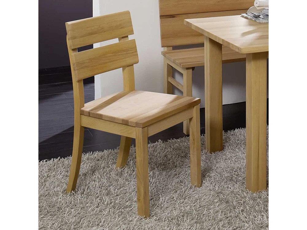 Holzstuhl massiv geölt Kernbuche