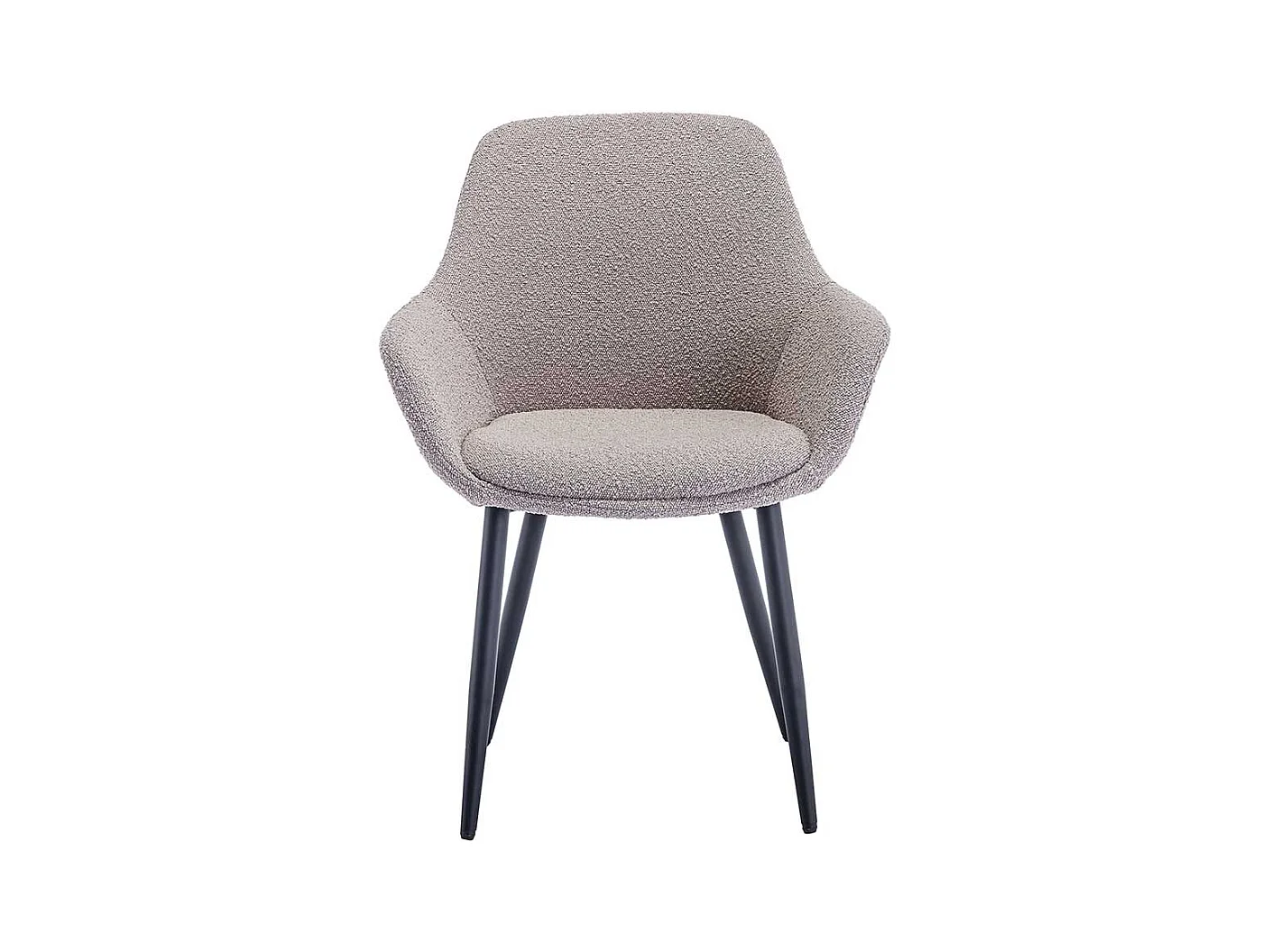 Esstisch Stühle mit Armlehnen in Taupe 86 cm hoch (2er Set)