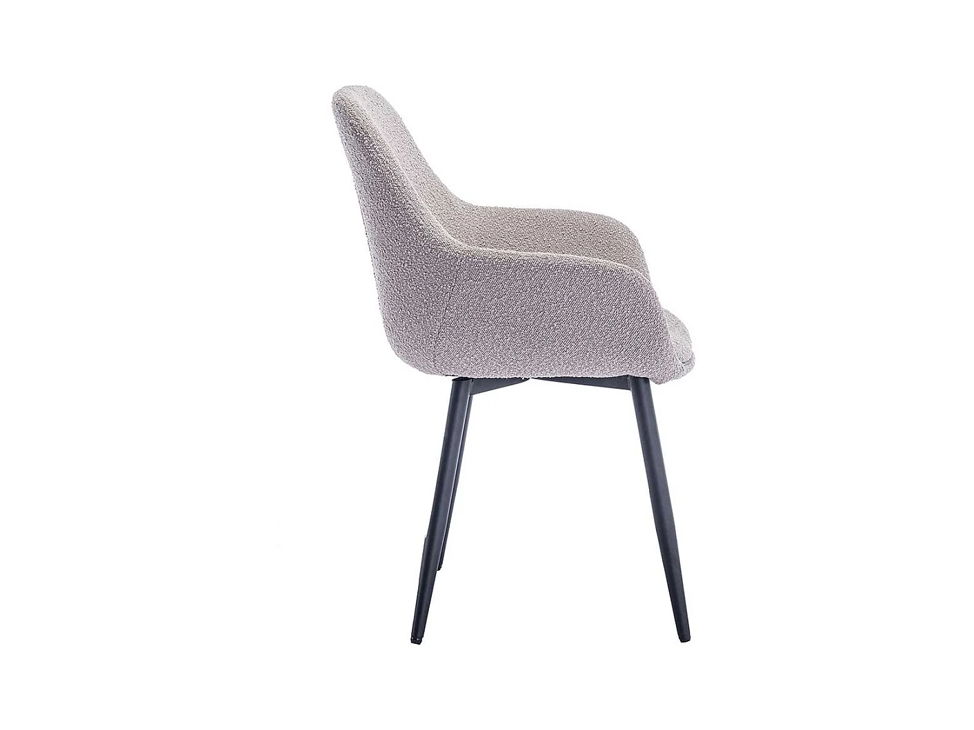 Esstisch Stühle mit Armlehnen in Taupe 86 cm hoch (2er Set)