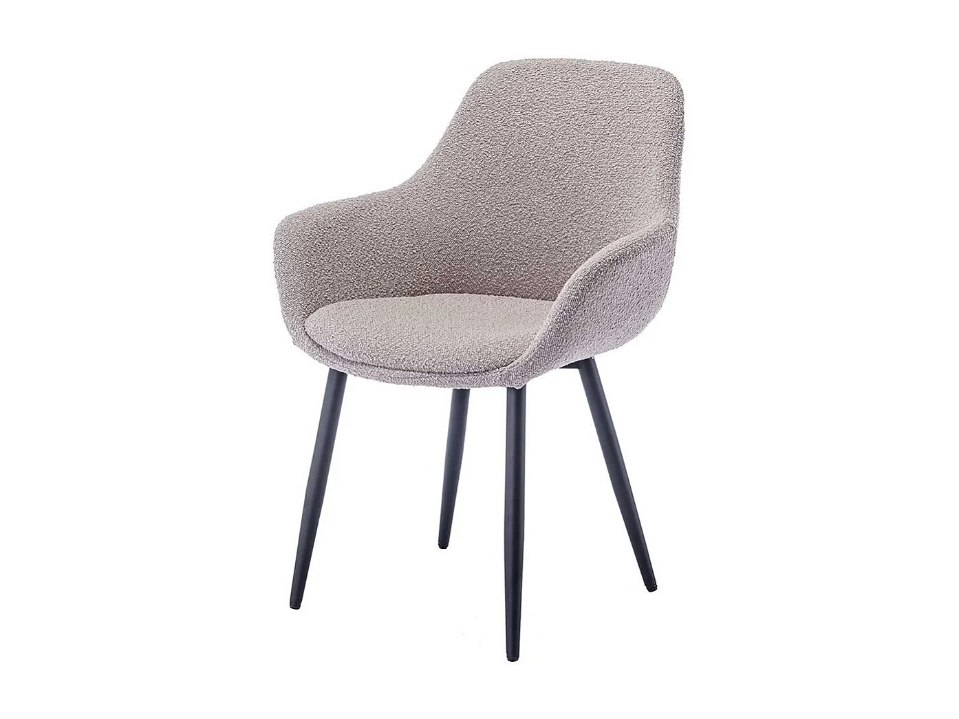 Esstisch Stühle mit Armlehnen in Taupe 86 cm hoch (2er Set)