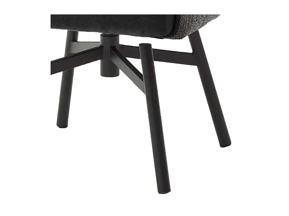 Esstisch St�hle in Anthrazit Stoff drehbar (2er Set)