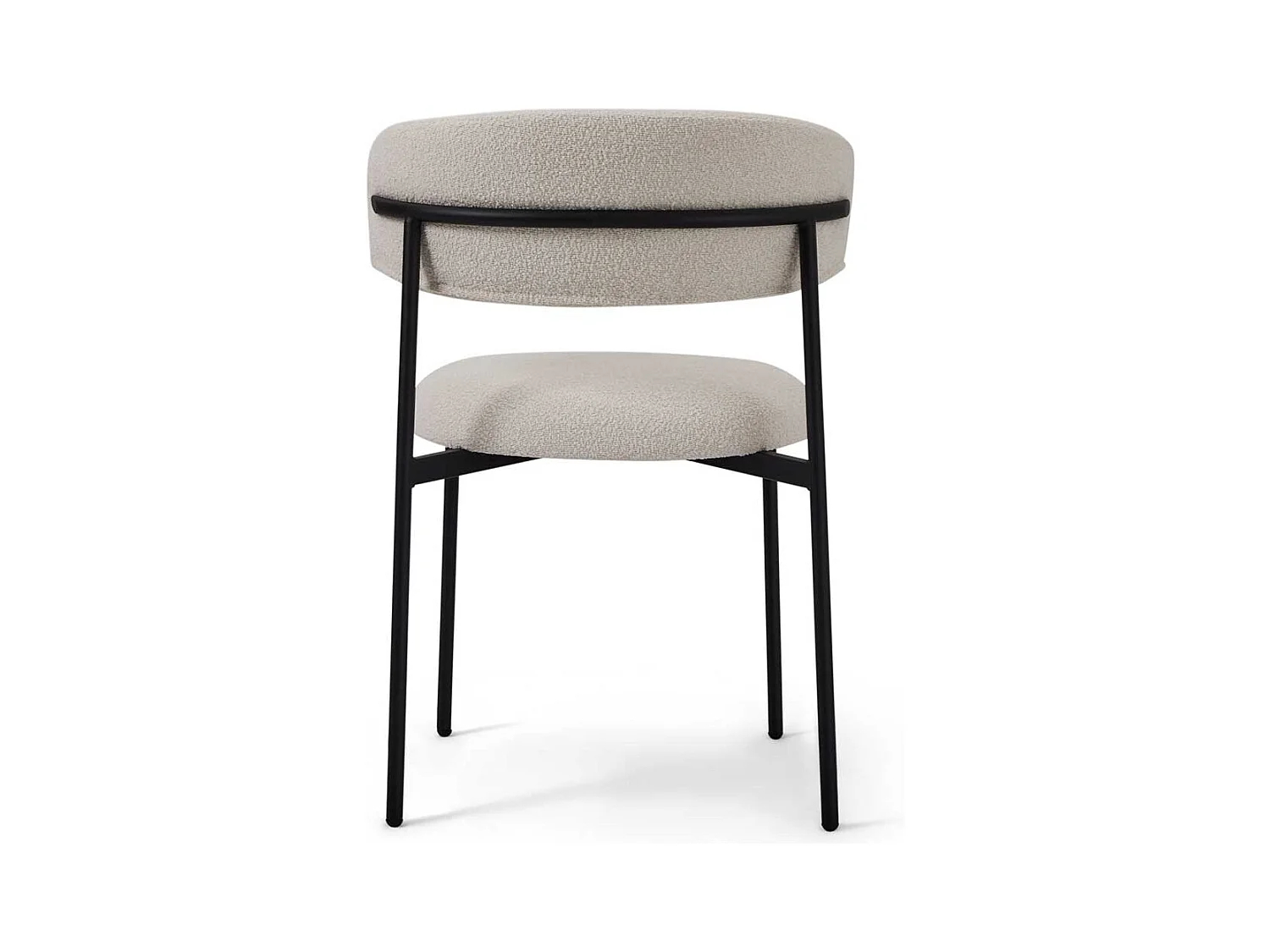 Stuhl Esszimmer Esszimmerstuhl aus Boucle Stoff mit Gestell aus Metall (2er Set)