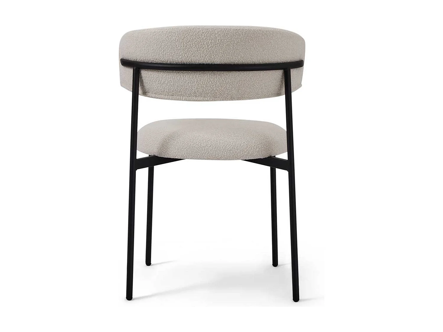 Stuhl Esszimmer Esszimmerstuhl aus Boucle Stoff mit Gestell aus Metall (2er Set)