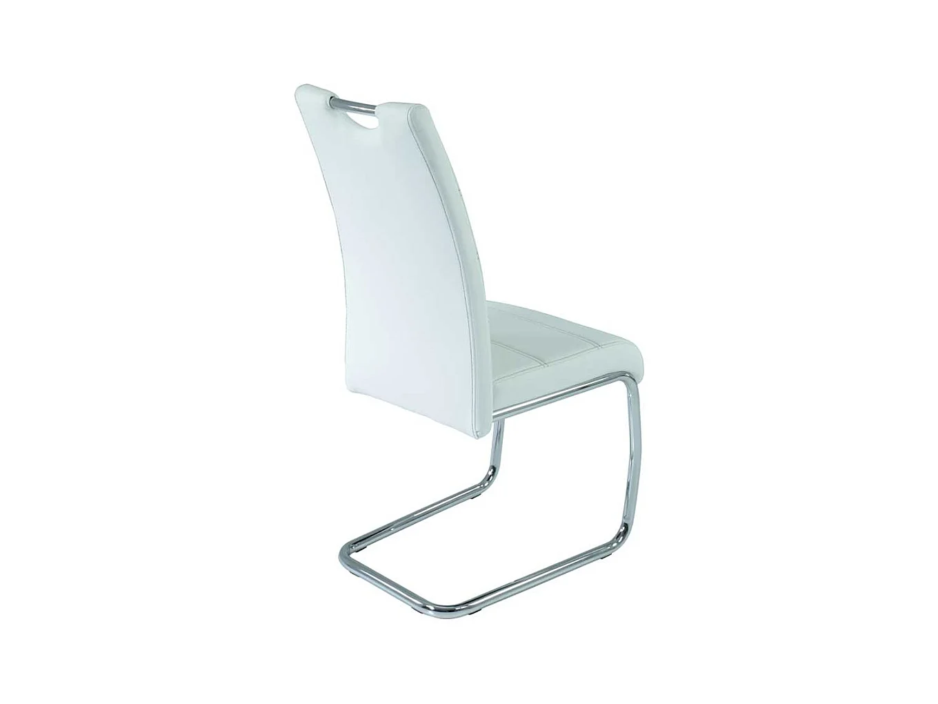 Design Küchenstuhl in Weiß Kunstleder Metall (Set)