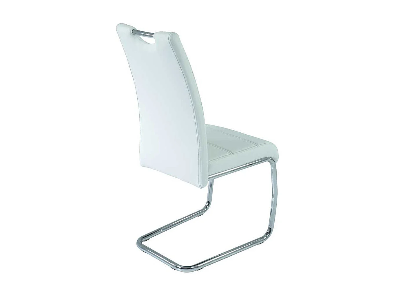 Design Küchenstuhl in Weiß Kunstleder Metall (Set)