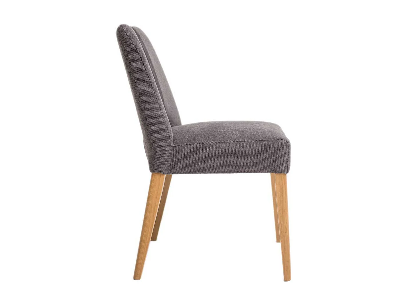 Esstisch Stuhl 53 cm breit Bezug aus Webstoff und Velours (2er Set)