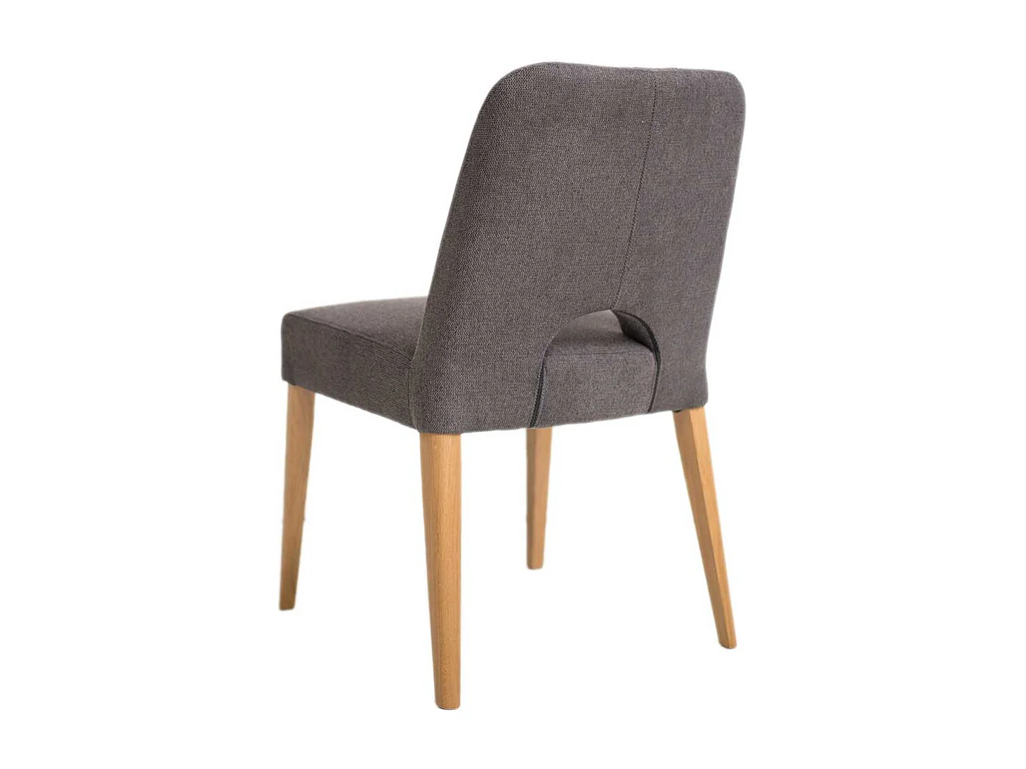 Esstisch Stuhl 53 cm breit Bezug aus Webstoff und Velours (2er Set)