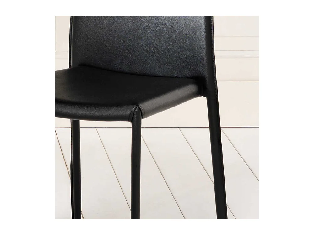 Kunstlederstuhl aus Textil stapelbar (4er Set)