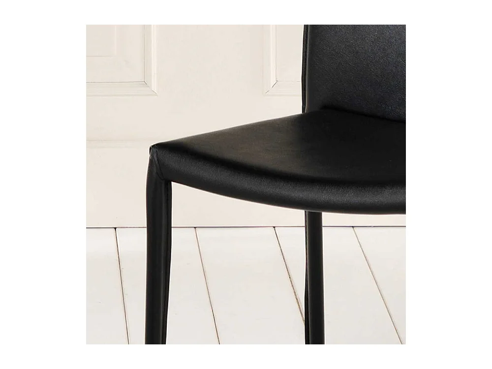 Kunstlederstuhl aus Textil stapelbar (4er Set)