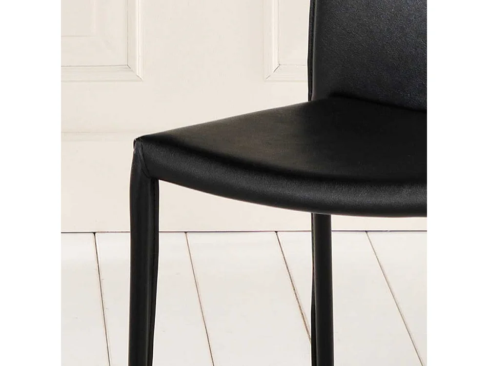 Kunstlederstuhl aus Textil stapelbar (4er Set)