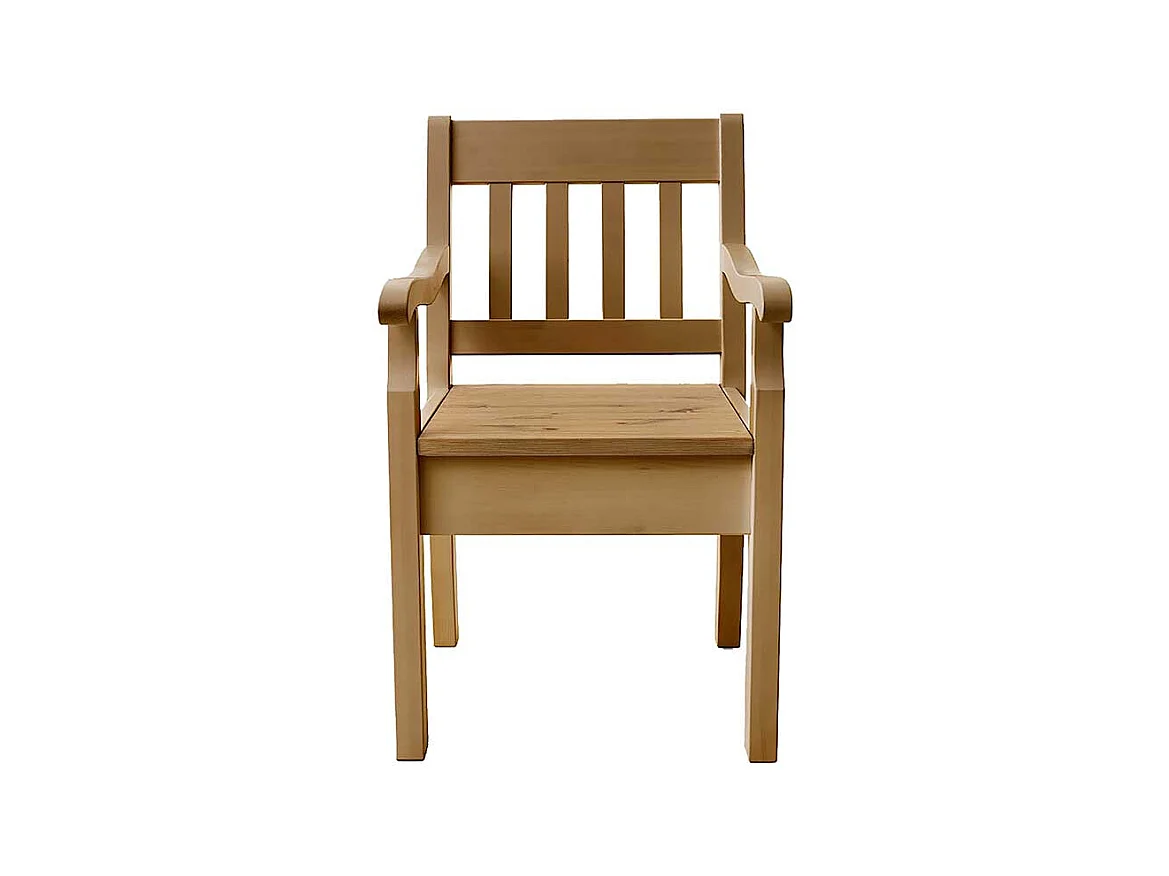 Massivholzstuhl mit Armlehnen Kiefer
