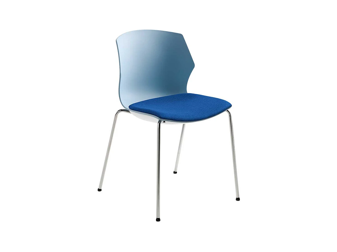 Stuhl in Blaugrau Kunststoff Made in Germany