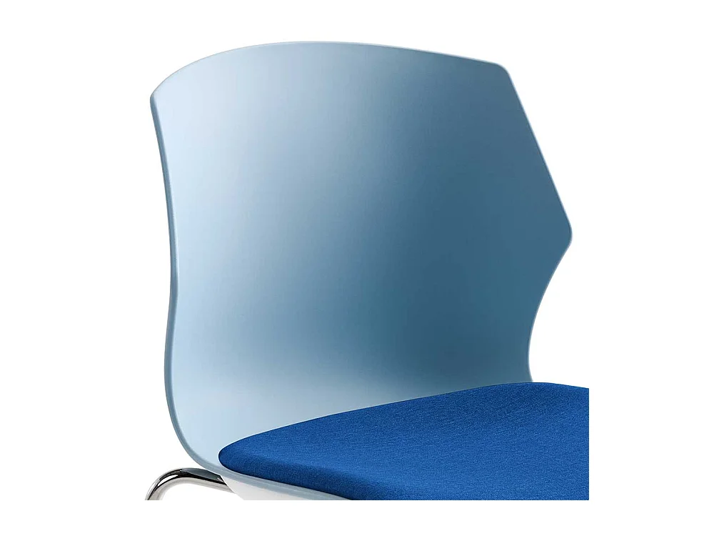 Stuhl in Blaugrau Kunststoff Made in Germany