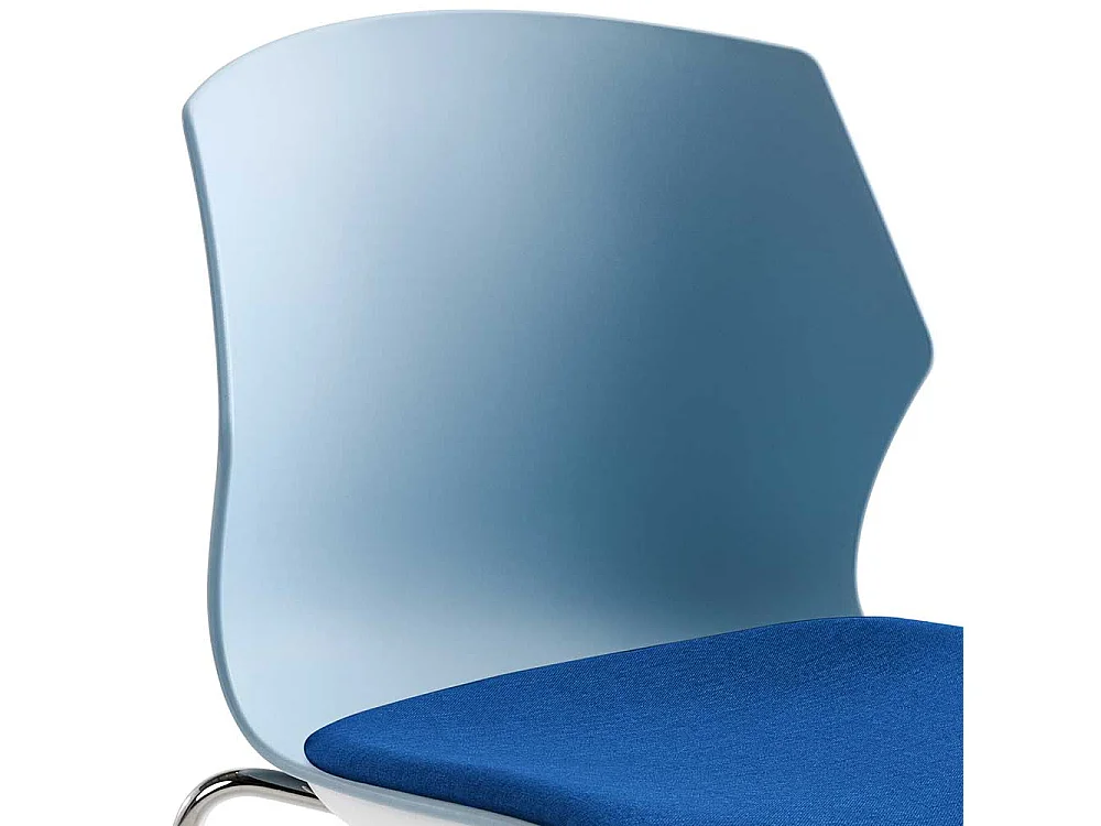 Stuhl in Blaugrau Kunststoff Made in Germany