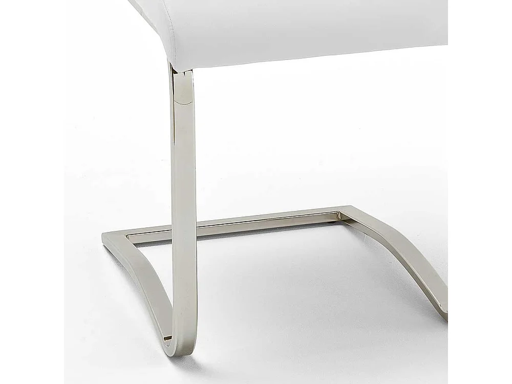 Schwingstuhl in Wei� mit Griff (4er Set)