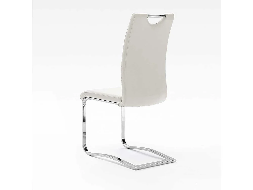 Schwingstuhl in Wei� mit Griff (4er Set)