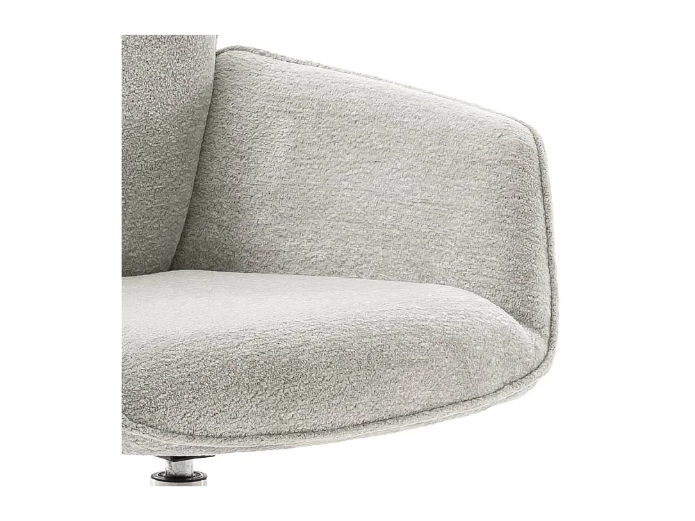 Polsterstuhl Esszimmerstuhl in Hellgrau und Edelstahlfarben (2er Set)