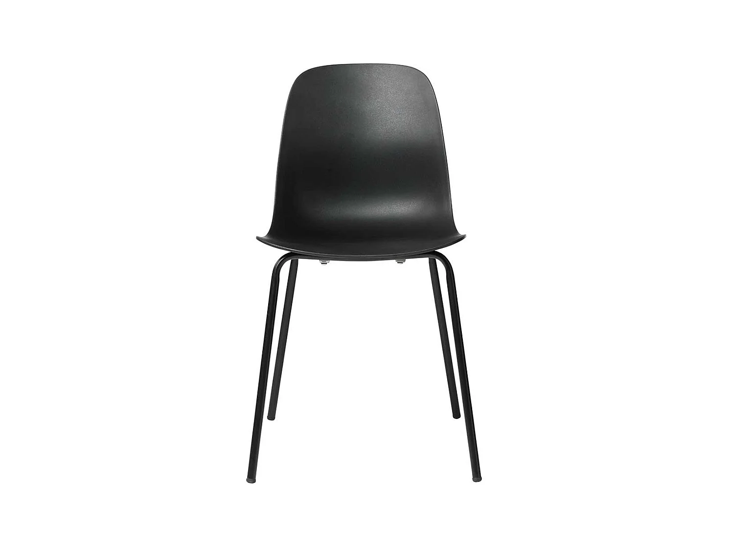 St�hle aus Kunststoff und Metall Schwarz (4er Set)