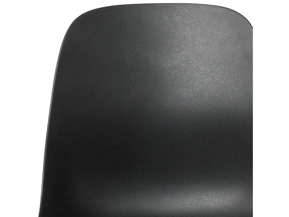 Stühle aus Kunststoff und Metall Schwarz (4er Set)