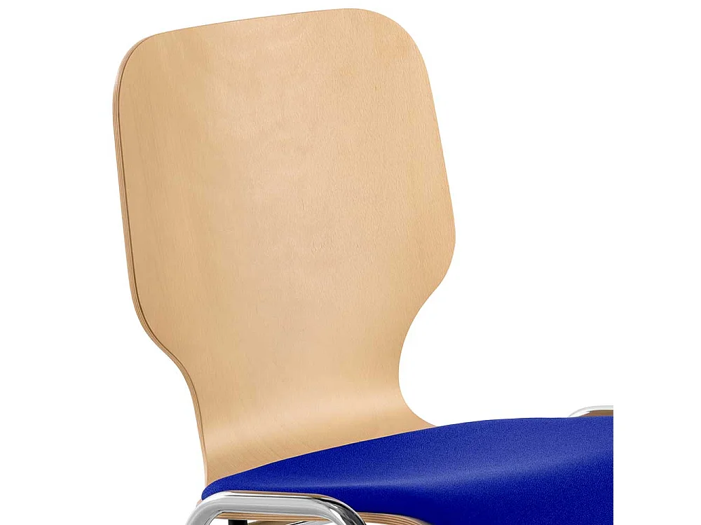 Stapelbarer Objektstuhl mit Reihenverbinder Gestell aus Metall