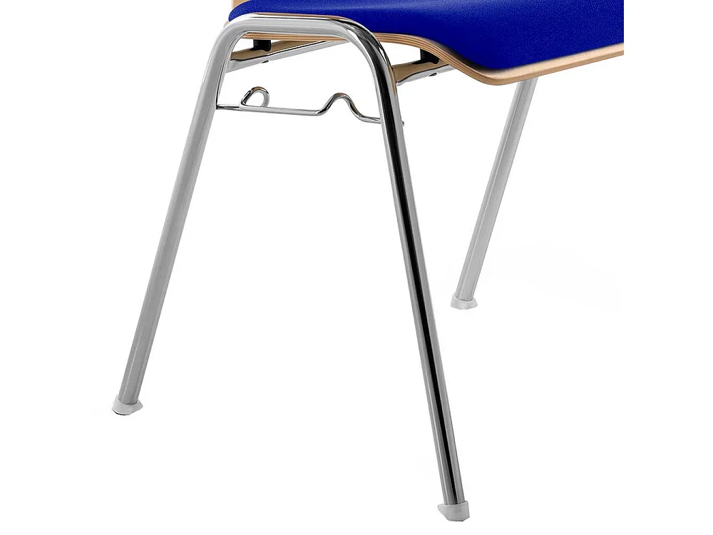 Stapelbarer Objektstuhl mit Reihenverbinder Gestell aus Metall