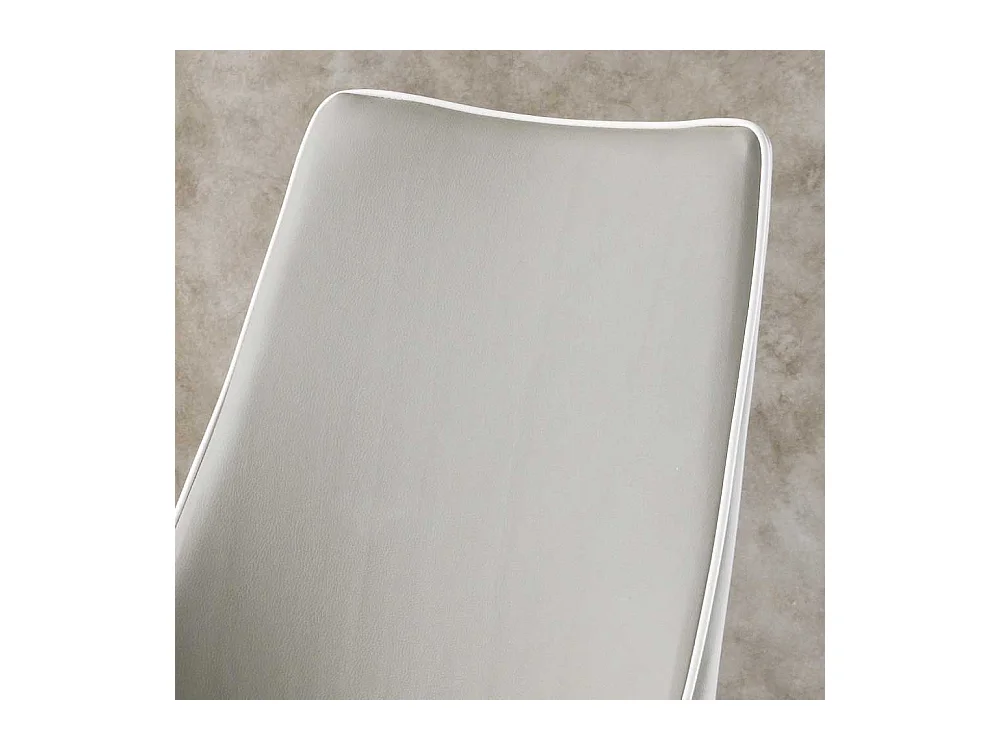 Polsterstuhl in Grau Kunstlederbezug (2er Set)