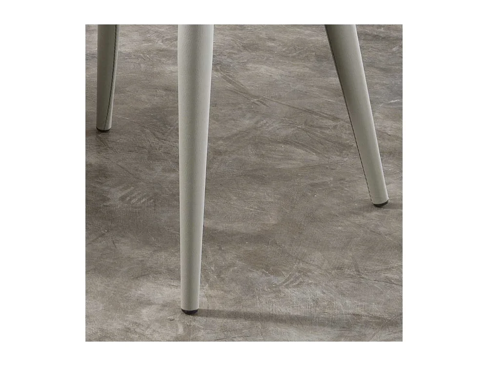 Polsterstuhl in Grau Kunstlederbezug (2er Set)