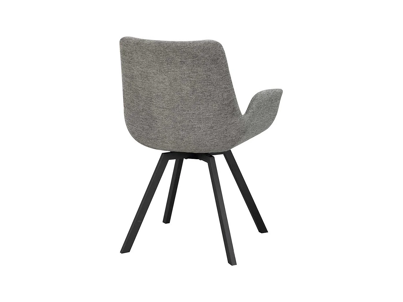 Armlehnenstühle im Skandi Design Webstoff & Metall (2er Set)