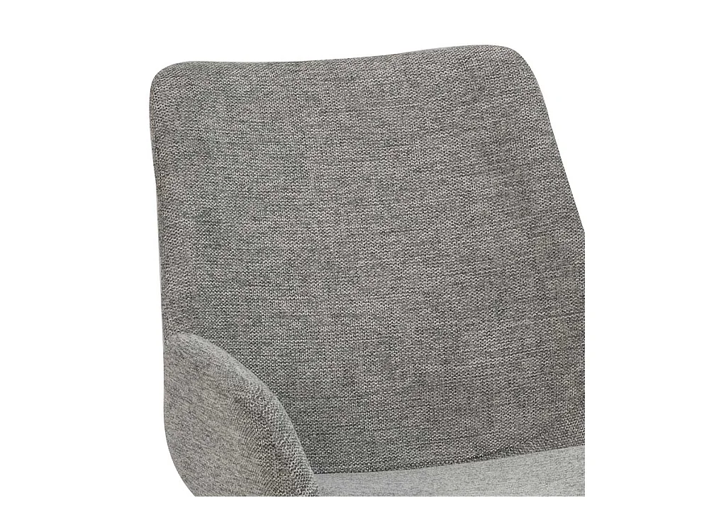 Armlehnenstühle im Skandi Design Webstoff & Metall (2er Set)