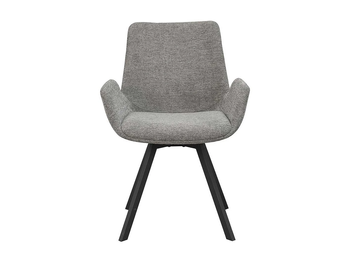 Armlehnenstühle im Skandi Design Webstoff & Metall (2er Set)