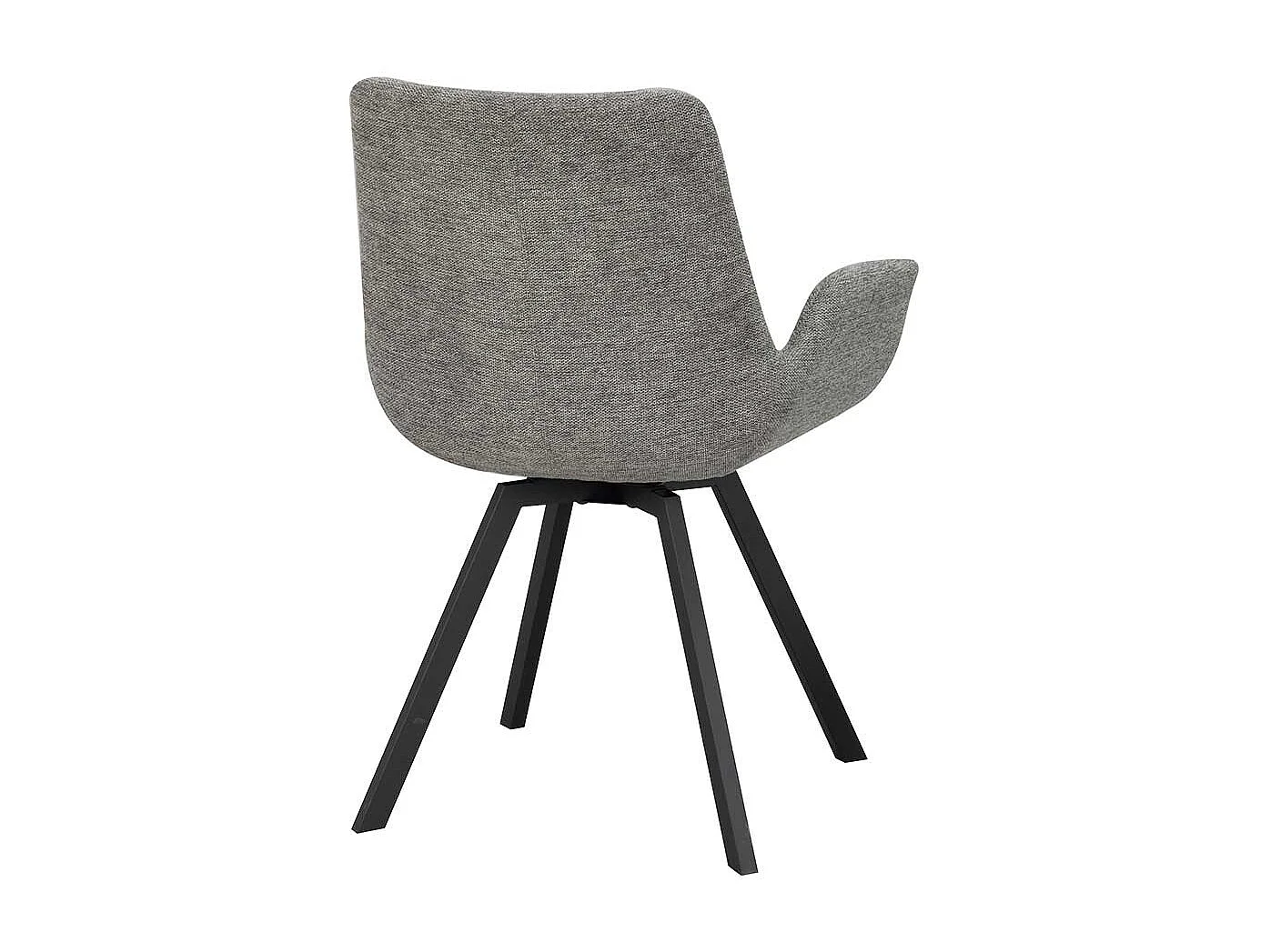 Armlehnenstühle im Skandi Design Webstoff & Metall (2er Set)