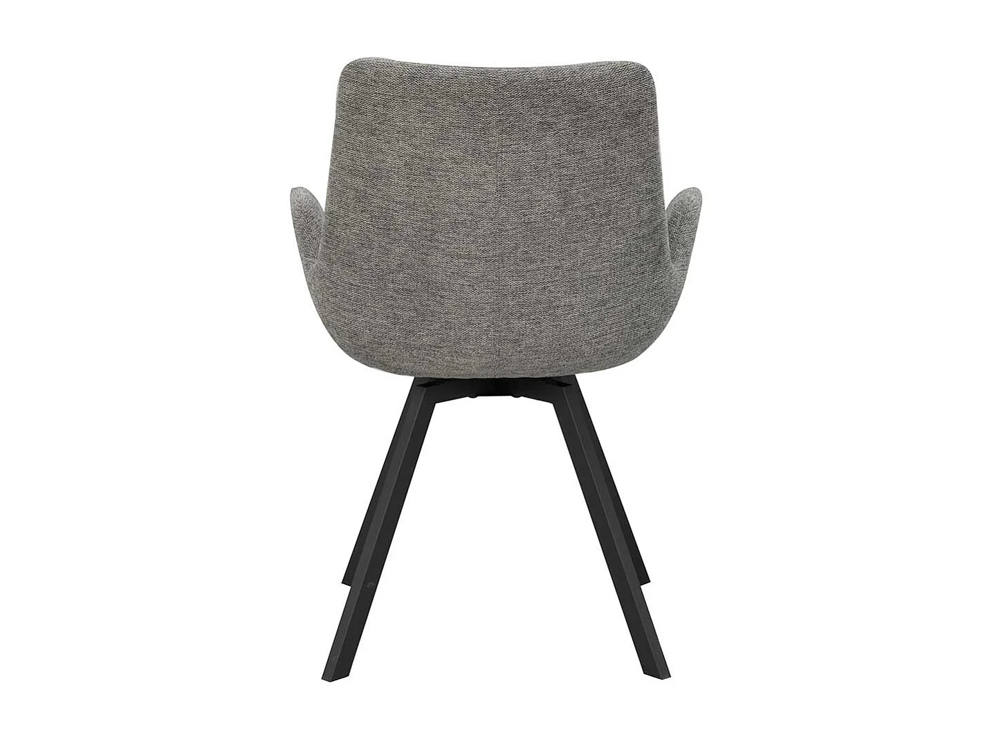 Armlehnenstühle im Skandi Design Webstoff & Metall (2er Set)