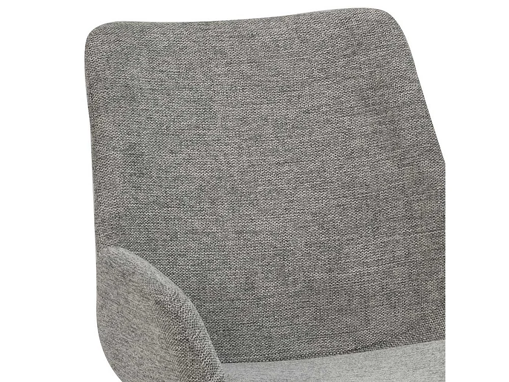 Armlehnenstühle im Skandi Design Webstoff & Metall (2er Set)