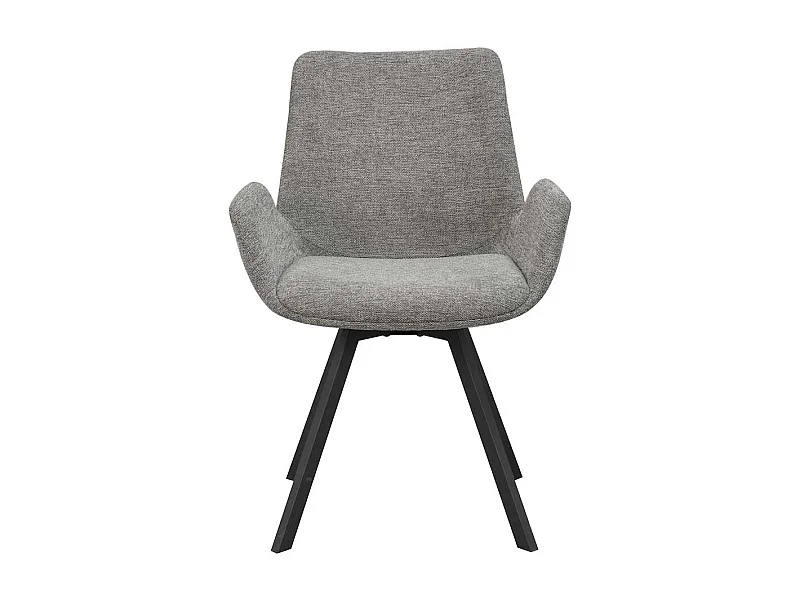 Armlehnenstühle im Skandi Design Webstoff & Metall (2er Set)