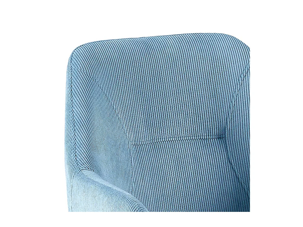 Esstisch Stühle Cord drehbar in Hellblau Gestell aus Metall (2er Set)