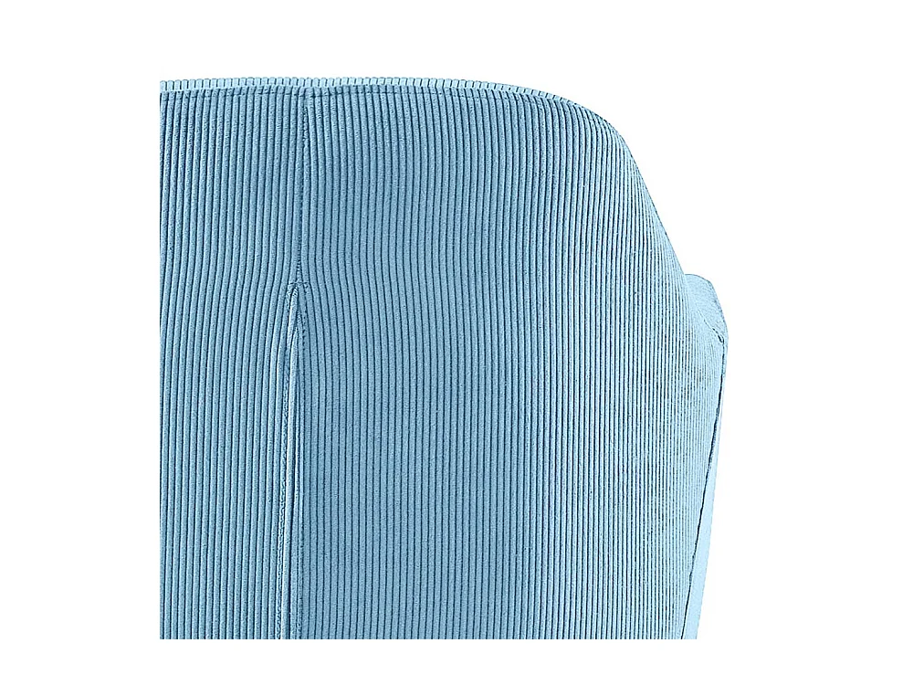 Esstisch Stühle Cord drehbar in Hellblau Gestell aus Metall (2er Set)