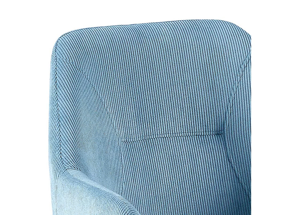 Esstisch Stühle Cord drehbar in Hellblau Gestell aus Metall (2er Set)